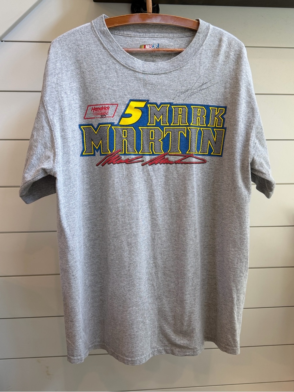 Mark Martin Number 5 NASCAR Official Shirt Men's Large Signed